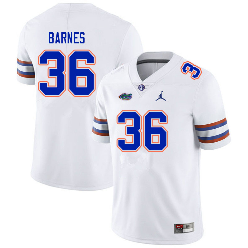 Men #36 Cornelius Barnes Florida Gators College Football Jerseys Sale-White - Click Image to Close